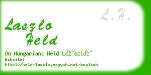laszlo held business card